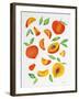 Peaches-Cat Coquillette-Framed Giclee Print