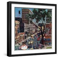 "Peachtree Street," June 25, 1960-John Falter-Framed Giclee Print