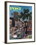 "Peachtree Street," Saturday Evening Post Cover, June 25, 1960-John Falter-Framed Giclee Print