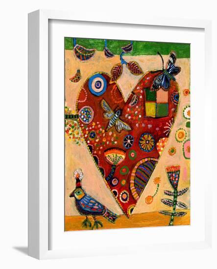 Peachy Heart-Jill Mayberg-Framed Giclee Print