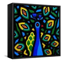 Peacock 2-John Nolan-Framed Stretched Canvas