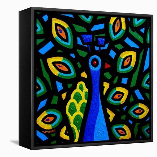 Peacock 2-John Nolan-Framed Stretched Canvas