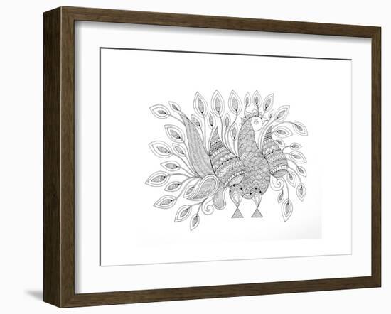 Peacock 7-Neeti Goswami-Framed Art Print