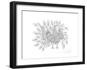 Peacock 7-Neeti Goswami-Framed Art Print