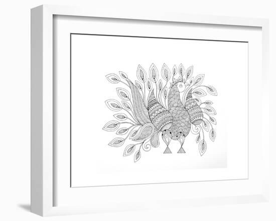 Peacock 7-Neeti Goswami-Framed Art Print