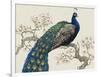 Peacock and Blossoms I-Tim O'toole-Framed Art Print