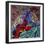 Peacock And Cello-Holly Carr-Framed Giclee Print