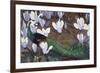 Peacock and Magnolia-Jesse Arms Botke-Framed Art Print