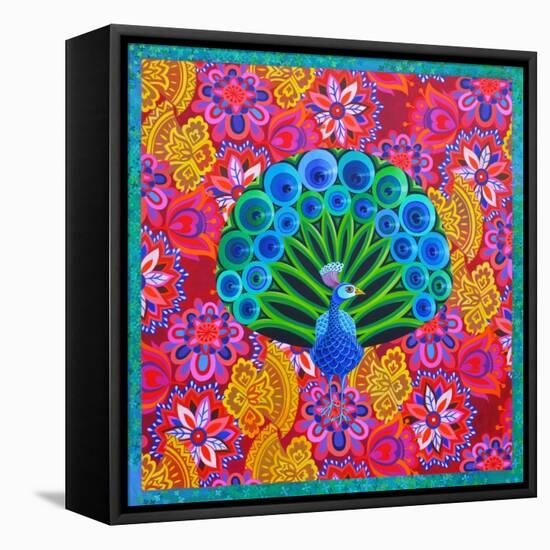 Peacock and Pattern, 2015-Jane Tattersfield-Framed Stretched Canvas