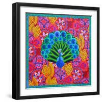 Peacock and Pattern, 2015-Jane Tattersfield-Framed Giclee Print