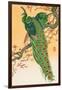 Peacock and Peahen on Branch-Koson Ohara-Framed Giclee Print