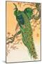 Peacock and Peahen on Branch-Koson Ohara-Mounted Giclee Print