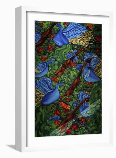 Peacock And Strings-Holly Carr-Framed Giclee Print