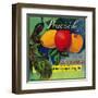 Peacock Apple Crate Label - Watsonville, CA-Lantern Press-Framed Art Print