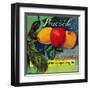 Peacock Apple Crate Label - Watsonville, CA-Lantern Press-Framed Art Print