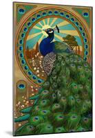 Peacock - Art Nouveau-null-Mounted Poster