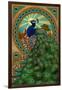 Peacock - Art Nouveau-Lantern Press-Framed Art Print