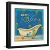 Peacock Bath II-Alan Hopfensperger-Framed Art Print