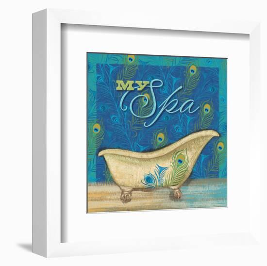 Peacock Bath II-Alan Hopfensperger-Framed Art Print