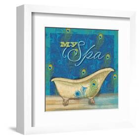 Peacock Bath II-Alan Hopfensperger-Framed Art Print