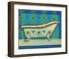 Peacock Bath III-Alan Hopfensperger-Framed Art Print