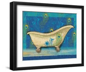 Peacock Bath IV-Alan Hopfensperger-Framed Art Print