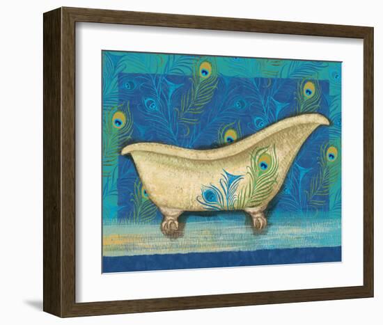 Peacock Bath IV-Alan Hopfensperger-Framed Art Print