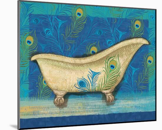 Peacock Bath IV-Alan Hopfensperger-Mounted Art Print