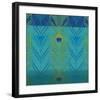 Peacock Bath V-Alan Hopfensperger-Framed Art Print