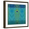 Peacock Bath V-Alan Hopfensperger-Framed Art Print