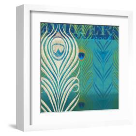 Peacock Bath VII-Alan Hopfensperger-Framed Art Print