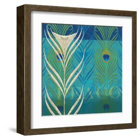 Peacock Bath VIII-Alan Hopfensperger-Framed Art Print