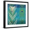 Peacock Bath VIII-Alan Hopfensperger-Framed Art Print