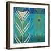 Peacock Bath VIII-Alan Hopfensperger-Framed Art Print