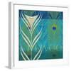 Peacock Bath VIII-Alan Hopfensperger-Framed Art Print