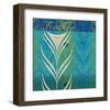 Peacock Bath X-Alan Hopfensperger-Framed Art Print