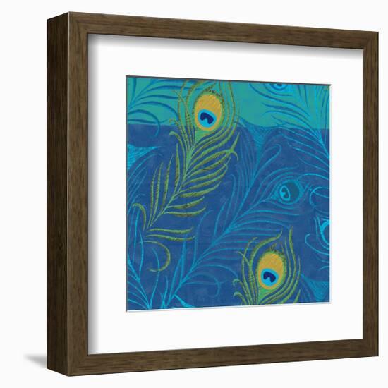 Peacock Bath XI-Alan Hopfensperger-Framed Art Print