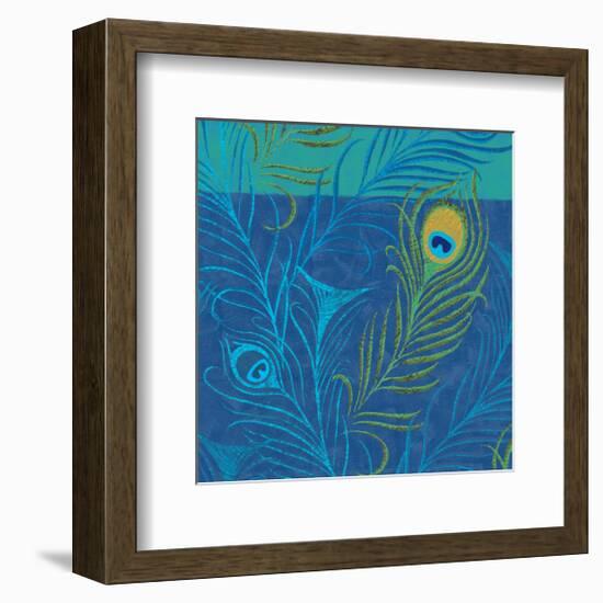 Peacock Bath XII-Alan Hopfensperger-Framed Art Print