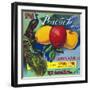 Peacock Brand Apple Label, Watsonville, California-Lantern Press-Framed Art Print