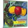 Peacock Brand Apple Label, Watsonville, California-Lantern Press-Mounted Art Print