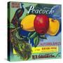 Peacock Brand Apple Label, Watsonville, California-Lantern Press-Stretched Canvas
