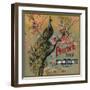 Peacock Brand - California - Citrus Crate Label-Lantern Press-Framed Art Print