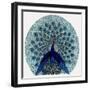 Peacock Design in an Advertisement for Stockings-null-Framed Art Print