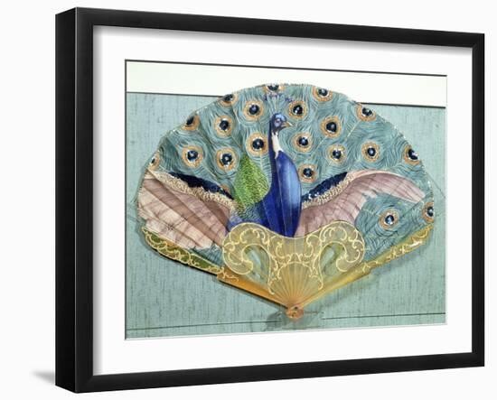 Peacock Fan, Circa 1905-Thomasse-Framed Giclee Print