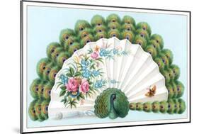 Peacock Fan-null-Mounted Art Print