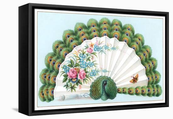 Peacock Fan-null-Framed Stretched Canvas