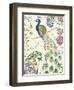 Peacock Fantasy III-Daphne Brissonnet-Framed Art Print