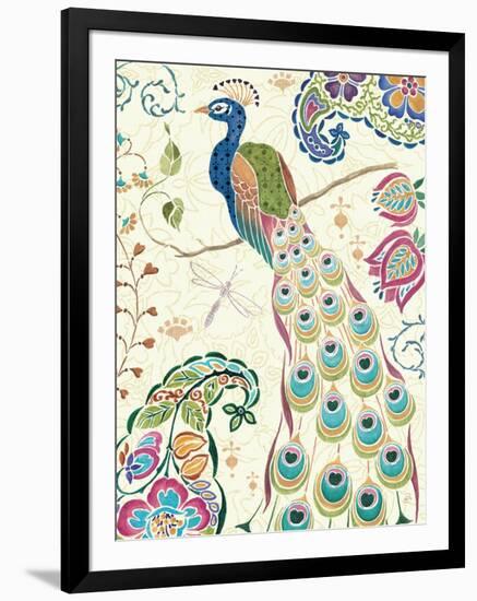 Peacock Fantasy III-Daphne Brissonnet-Framed Art Print