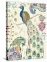 Peacock Fantasy III-Daphne Brissonnet-Stretched Canvas