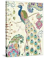 Peacock Fantasy III-Daphne Brissonnet-Stretched Canvas